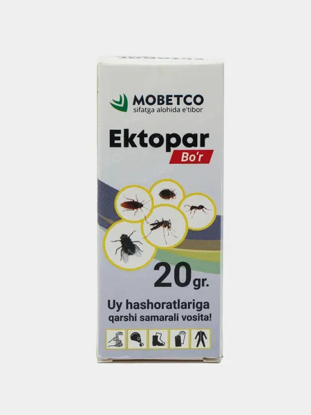 Мелок Ektopar от насекомых тараканов, клопов, муравьев, 20 г