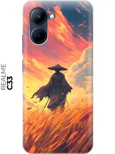 Силиконовый чехол на realme C33 с принтом "Ронин"