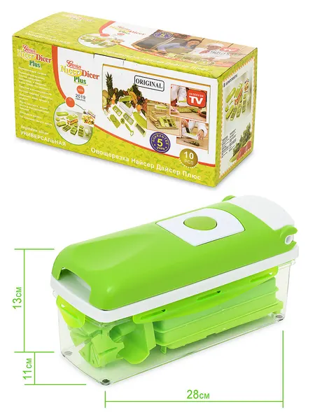Овощерезка, Nicer Dicer, с контейнером, пластик, нержавеющая сталь