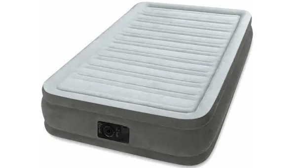 Надувная кровать Intex 67766 Comfort-Plush, до 136кг, встроенный насос, 191 см x 99 см, серый