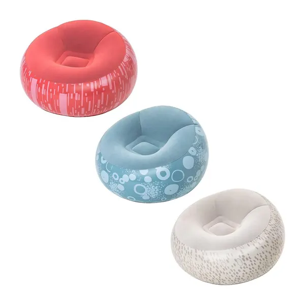 Bestway Надувное кресло Inflate-A-Chair, в трех цветах, флокированное