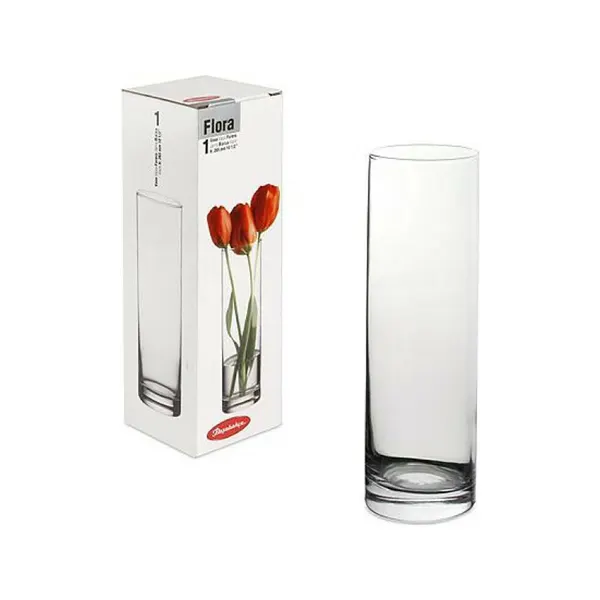 Ваза Pasabahce Flora, стекло, 26x11x11см, прозрачный