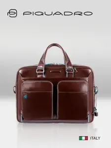 Деловая сумка Piquadro (Пиквадро) Blue Square CA2849B2/MO с отделением для ноутбука коричневый натуральная кожа Уцененный товар