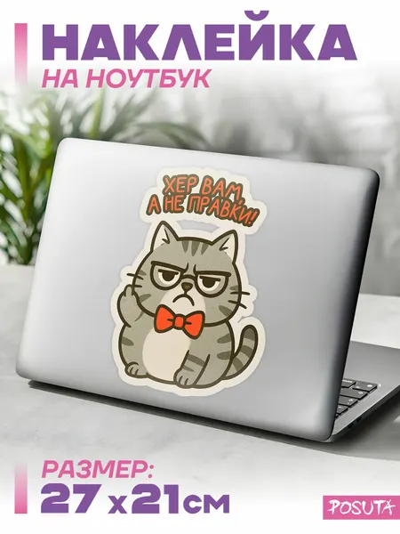 Наклейка на ноутбук декоративная правки