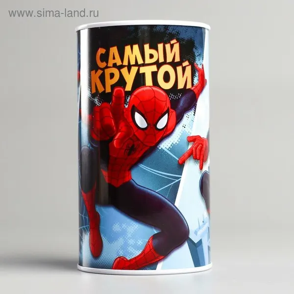 Копилка детская "Самый крутой", Человек-паук, 6,5 х 12 см, 1866962