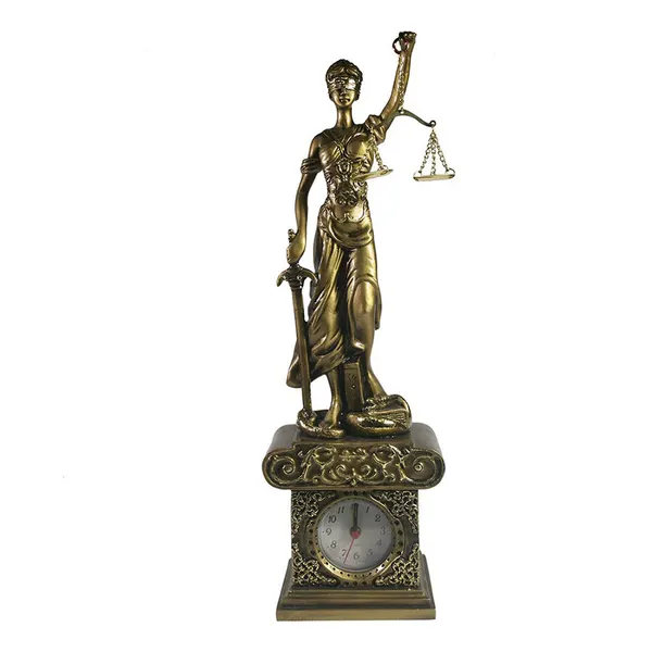Часы-композиция время Фемида цв. золото 11,5*8,5*35 см KSMR-713889/SH009/SG033
