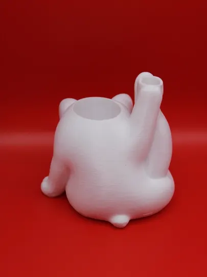 Подставка органайзер Кот 3D, прикольный настольный стаканчик для ручек Умывающийся кот - Подставки для карандашей и ручек