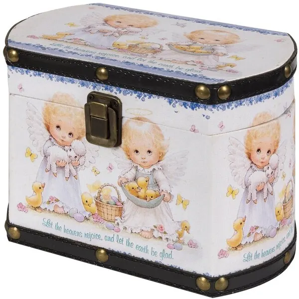 Шкатулка декоративная подарочная "Ангелочки" 20*12*15 см. Арт. DY113X524L