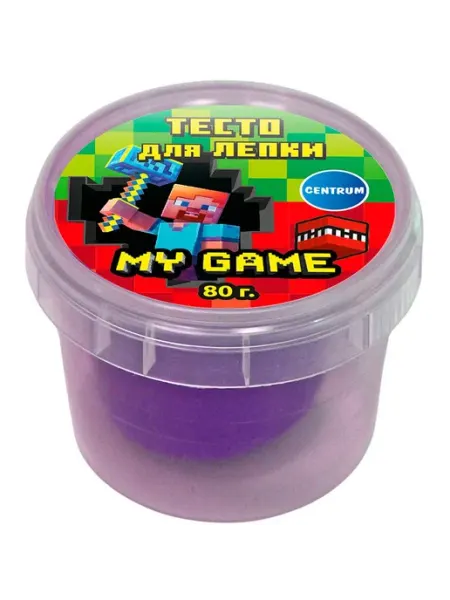 Тесто для лепки фиолетового цвета 80 грамм, 1 шт centrum