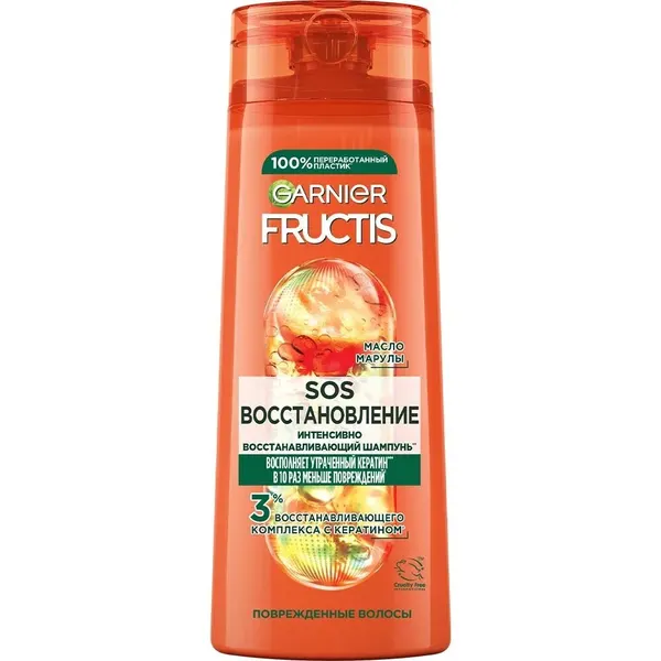 Шампунь Fructis SOS Восстановление, для поврежденных волос, 400 мл