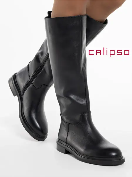 Calipso Сапоги женские демисезонные кожаные