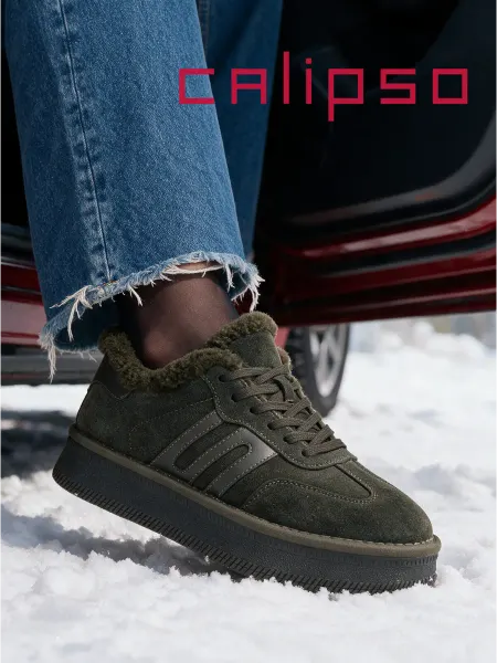 Calipso Полуботинки женские зимние натуральная замша