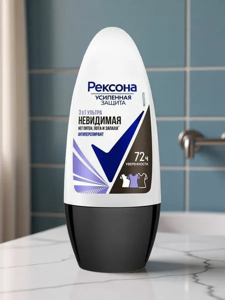 Дезодорант женский Рексона Ультра Невидимая 3в1 ролик 50мл