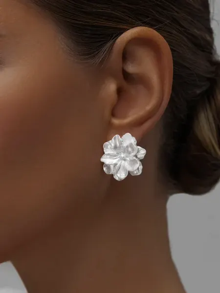Серьги цветы крупные бижутерия Flevo