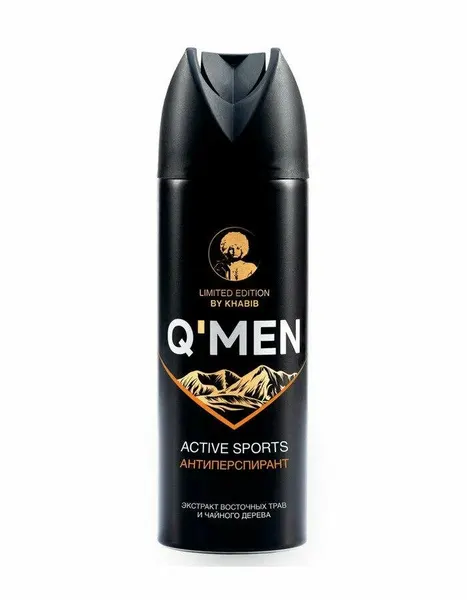Антиперспирант-дезодорант Q'MEN Active Sports, экстракт восточных трав и чайного дерева, 200 мл