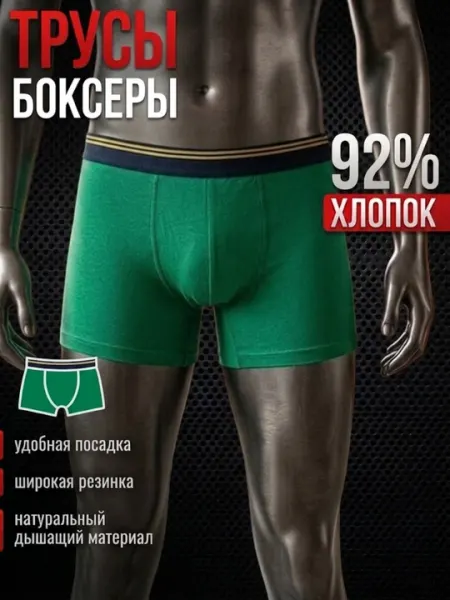 Трусы мужские боксеры хлопок базовые