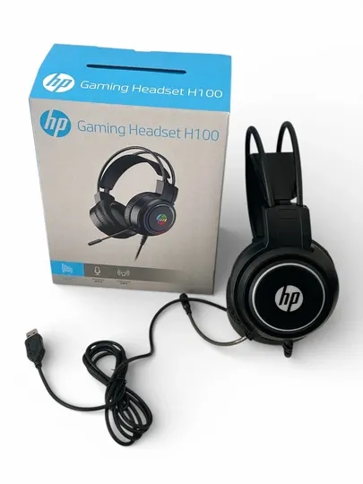 Игровая гарнитура HP H100 с RGB-подсветкой, проводная, с микрофоном, для ПК и ноутбука - Игровые наушники