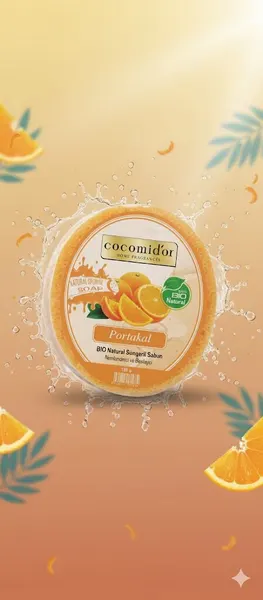 Cocomidor Апельсин — инновационное мыло и мочалка 2-в-1 для бережного очищения, ежедневного ухода за кожей тела