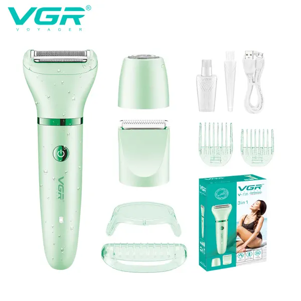 Эпилятор женский аккумуляторный VGR Professional 3 в 1 (розовый)