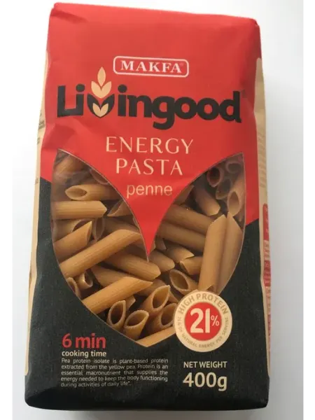 Макароны Livingood Energy Pasta Penne высокобелковые, 400г