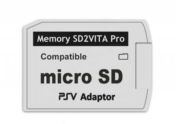 Универсальный адаптер-переходник MyPads SD2 Vita Pro TF на Micro SD для портативных игровых приставок, белый, версия 5.0