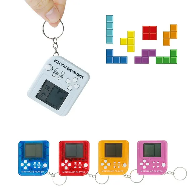 Портативная игровая приставка MyPads с 11 играми, Тетрис, брелок, монохромный LCD