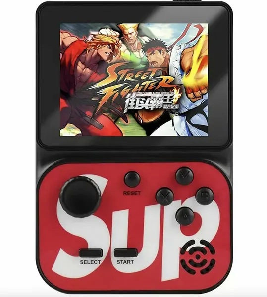Портативная игровая приставка 16 бит NEW SUP 2000 Игр, встроенные эмуляторы, черный красный