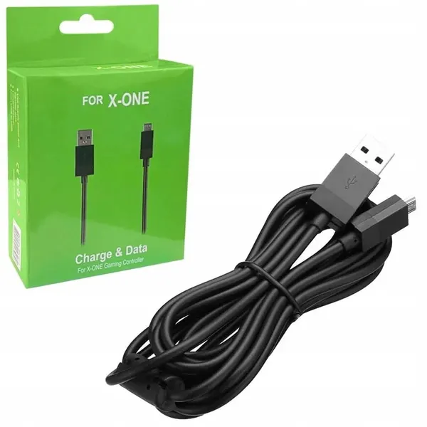 Кабель для геймпада Xbox One/S/X/Playstation4, джойстика, телефона, micro USB, для игры и зарядки, черный, 2.75 м,