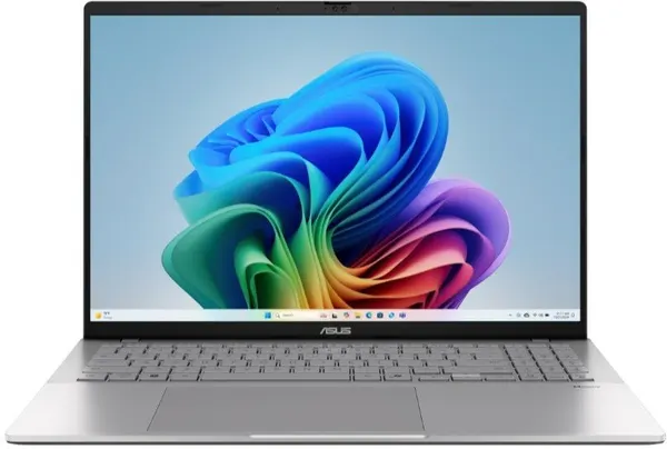 Ноутбук ASUS Vivobook S16 M3607HA 16" (1920x1200) IPS, AMD Ryzen 7 260, 16Гб DDR5, 512Гб SSD, AMD Radeon, Без ОС, серебристый (90NB16F2-M00EF0)