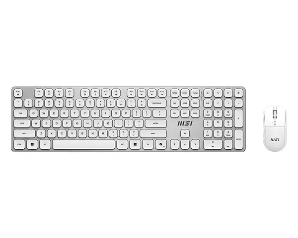 Комплект (клавиатура + мышь) беспроводной MSI FORGE K210 W COMBO WHITE RU (S11-43RU310-Y92)