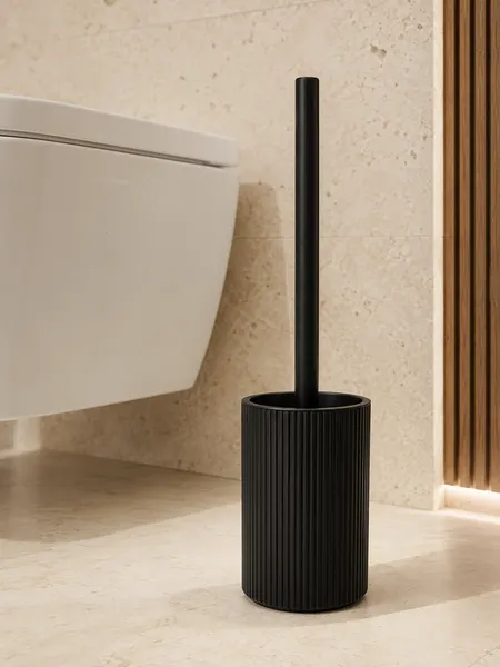 Ершик для унитаза Joy Home, черный, рельефный, пластиковый