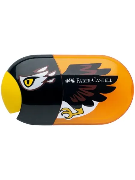 Пластиковая точилка Faber-Castell с ластиком eagle 2