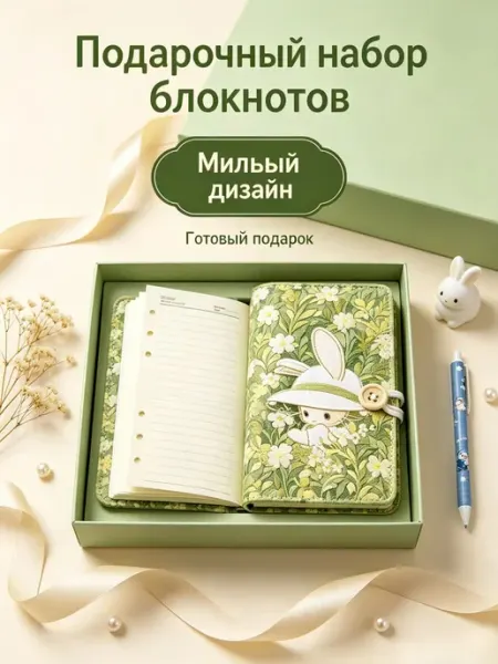 A6 переплетённый блокнот с вышивкой