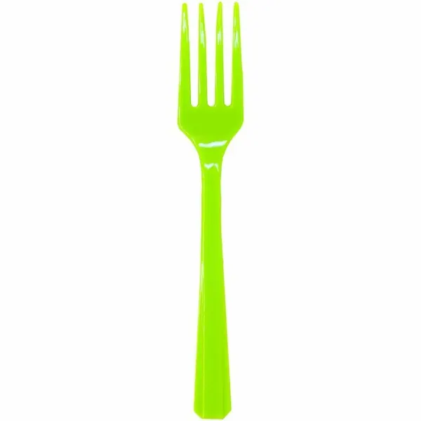 Вилка пластиковая Kiwi Green, светло-зеленая 20 штук