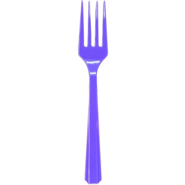 Вилка пластиковая New Purple, фиолетовая,20 штук