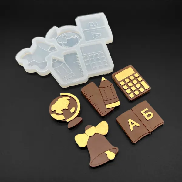 Силиконовая форма для шоколада NECHOCOLAT "Школьный Микс Мини"