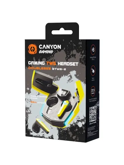 Игровые беспроводные наушники CANYON Doublebee GTWS-2