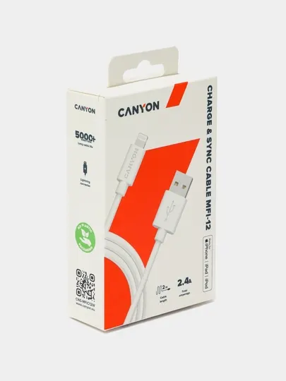 Зарядный кабель MFIC12 CANYON