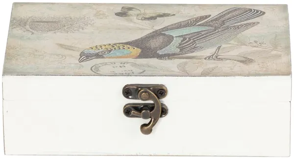 29-527/3 Шкатулка 17,6х11,2х5,8см, МДФ, бумага, ткань, Glasar