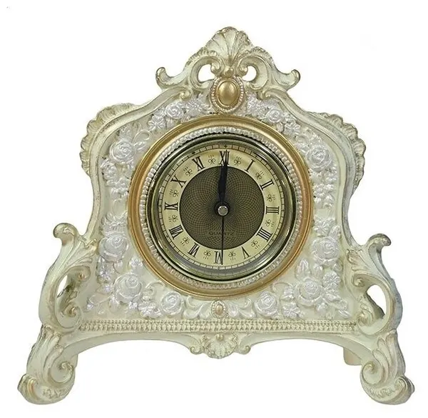Часы-композиция время (цв. слоновая кость, золото), 21*6.5*19см KSMR-713031/SH011