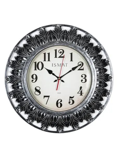 Настенные часы IsmatDecor ISW-17, кварцевые, пластик, черные