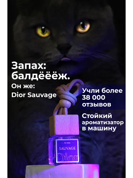 Car&Me Мужской ароматизатор в машину Диор Саваж - Автопарфюм