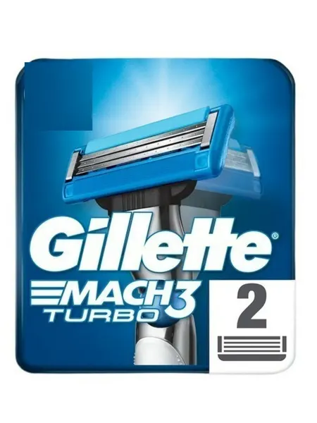 GILLETTE MACH3 TURBO кассеты сменные для безопасных бритв N2