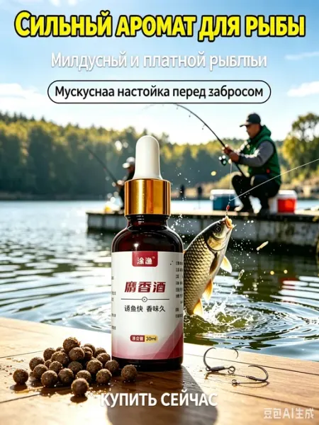 Аттрактант для фидерной ловли и прикормки рыбы