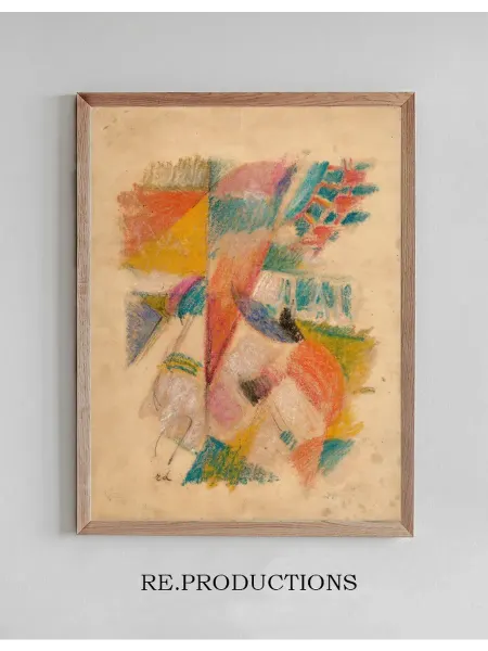 Re.productions Постер Étude pour ‘L’Équipe de Cardiff’ - Robert Delaunay