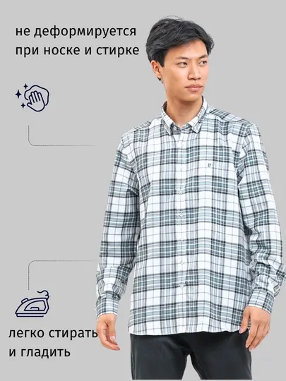 Рубашка мужская Pierre Cardin, длинный рукав, классическая хлопковая, цветная