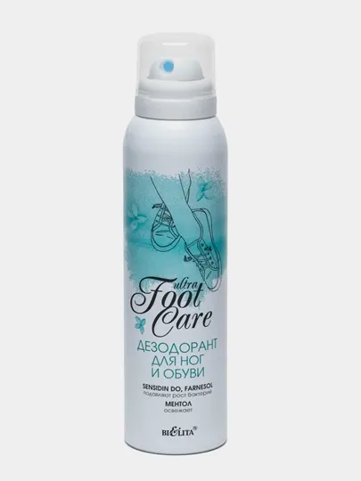 Дезодорант для ног и обуви Ultra Foot Care, 150 мл