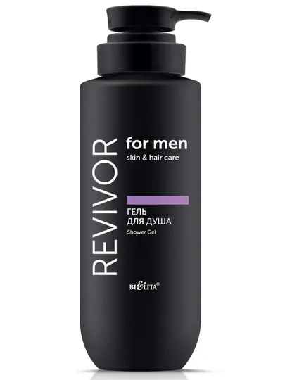 Гель для душа Revivor for Men.Skin & Hair Care бодрящий, 400 мл, Белита