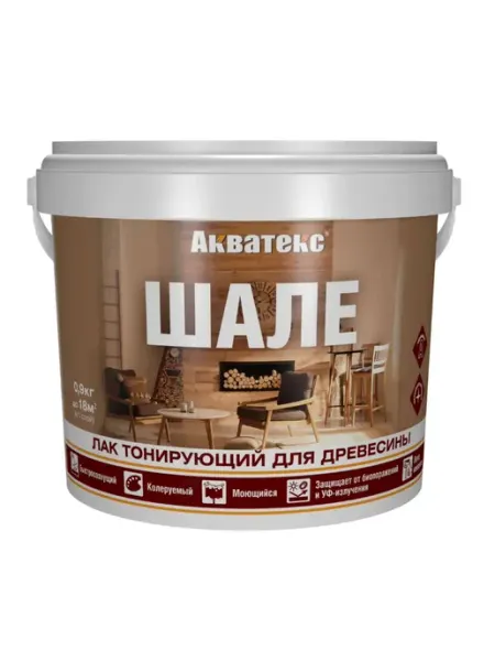 Лак тонирующий для древесины Шале дуб 0,9кг Акватекс