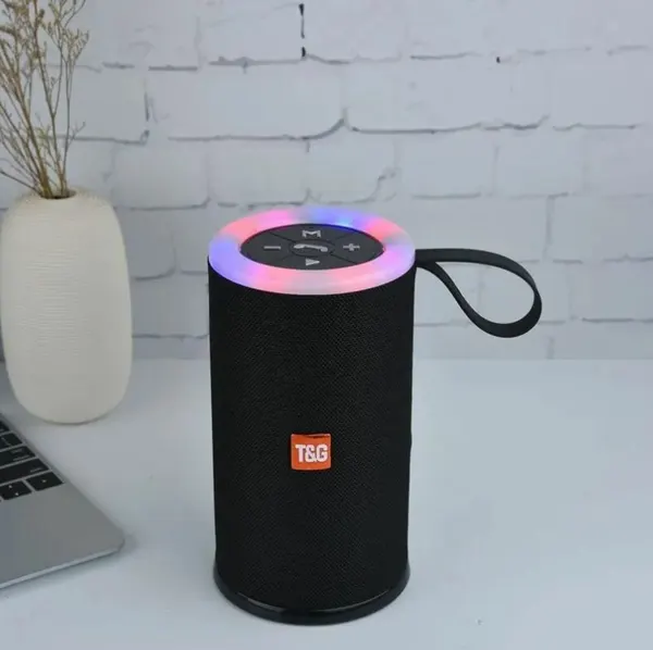Портативная колонка Bluetooth с подсветкой Stereo BT Speaker TG512 черная